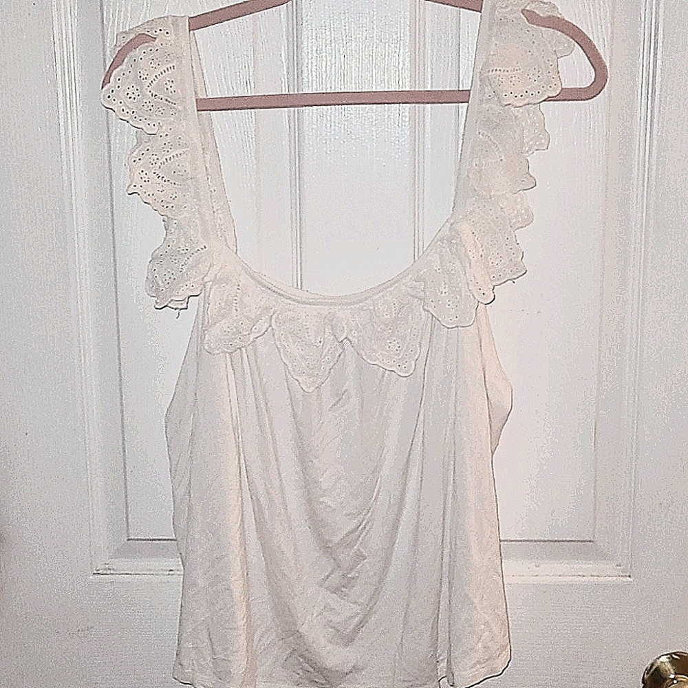 White Eyelet Lace Cami